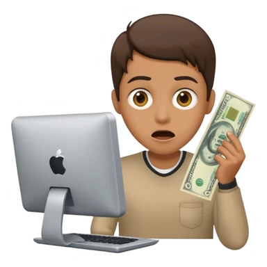 Scammer hacking money sticker