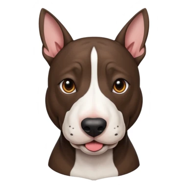 brindle english bull terrier dark brown sticker