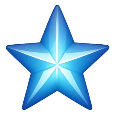 Estrella de color azul sólido  sticker