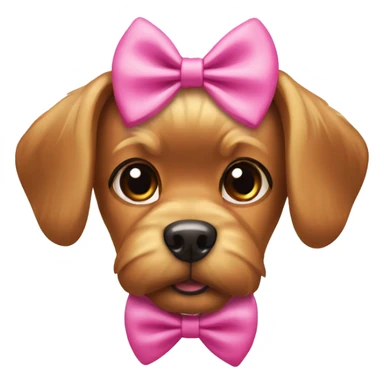  Dog Yorkshire with a pink bow  sticker