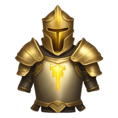 Golden glowing medival armor sticker