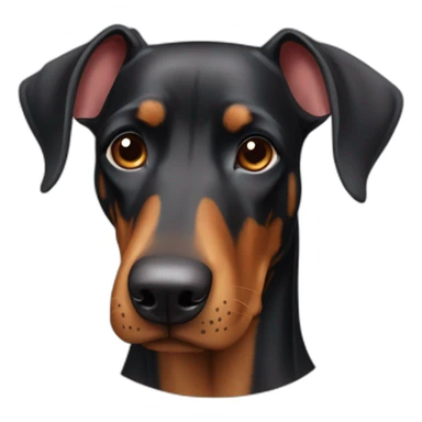 Cute doberdore face sticker