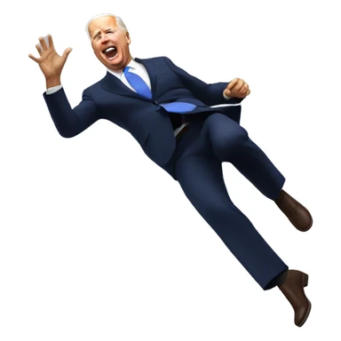 joe biden falling sticker