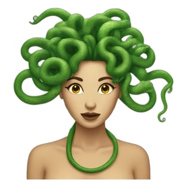 Medusa snakes for hair sticker