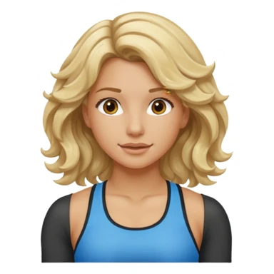 iOS 18 aesthetic wavy blondie girl gym sticker