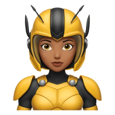 Bumblebee superhero black female  sticker
