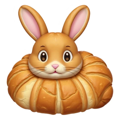 bunny croissant sticker