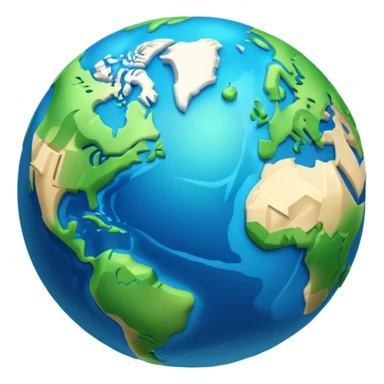 3d planet earth with building sticker