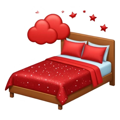 red glitter sleep Zzz sticker