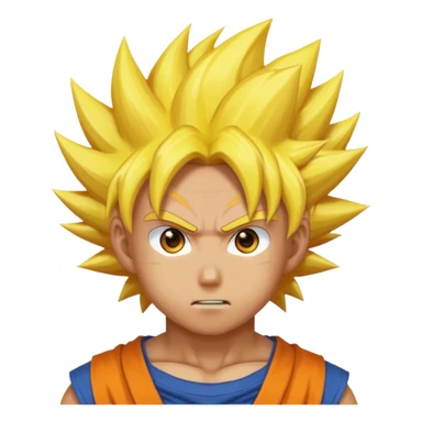 A man with no shirt and oura surrounding him like goku sticker