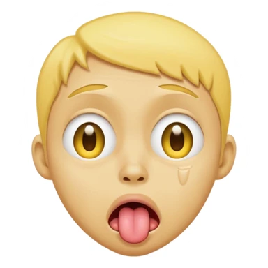 ugly pleading with eyes yellow emoti ib🥺👀 emoji with tongue out sticker