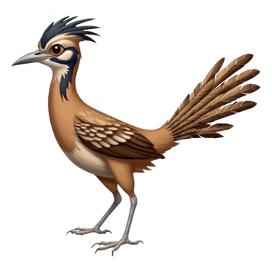 realistic roadrunner bird emoji, actual colors sticker