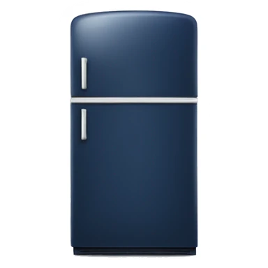 Realistic navy blue fridge isolated. sticker