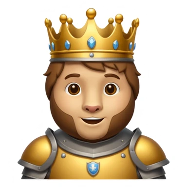 Un ours humanoïde avec une couronne et une armure sticker