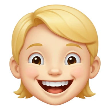 child laughing with a big smile, cheerful and joyful sticker