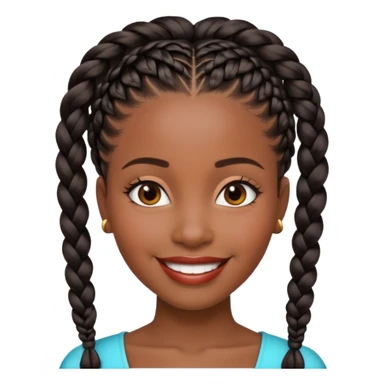 generate an emoji for this phrase, Start strong to earn trust and be noticed. End strong to be remembered. make it a black woman in braids updo. sticker