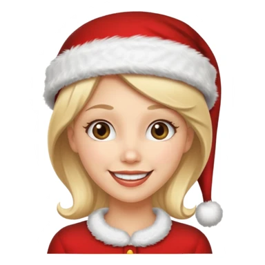 Blondie woman santa clauss sticker