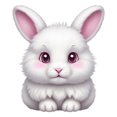 Cute baby White rabbit sticker