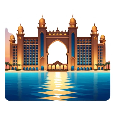 Atlantis the Palm Dubaï at sunset sticker