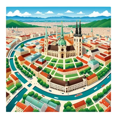 vienna map sticker