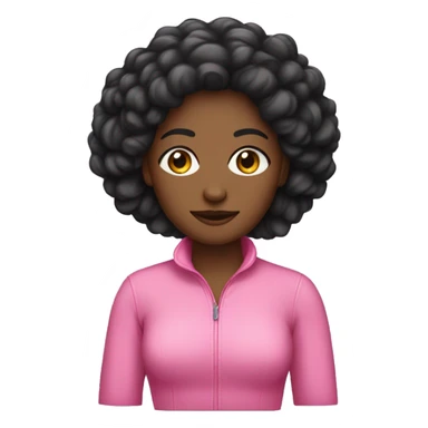 Mujer pelo negro con ropa rosa sticker