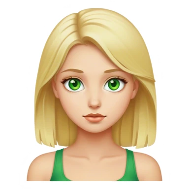Blonde girl with greeneyes sticker