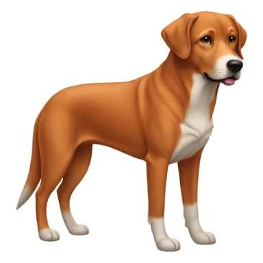  Handsome brown haired man and fox red labrador retriever sticker