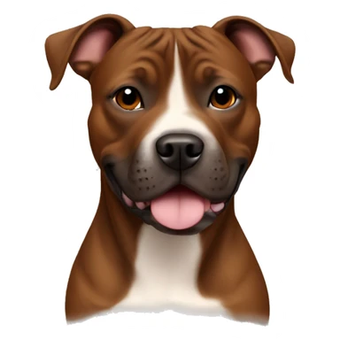 All brown Staffordshire bull terrier sticker