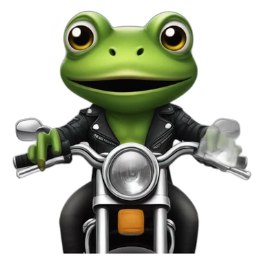 Frog like member of Sons of anarchy in a motorbike sticker