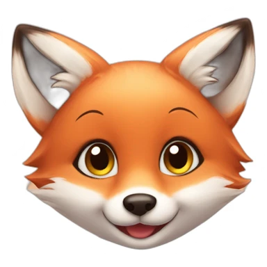very sweet baby fox sticker