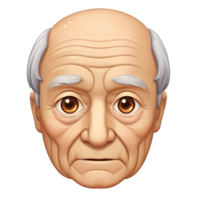 elderly grandfather with brown eyes sticker