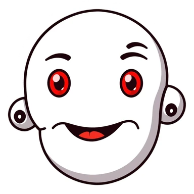 A goofy face with heavy droopy eyelids, red eyes, and a lazy smile - stoned high expression sticker