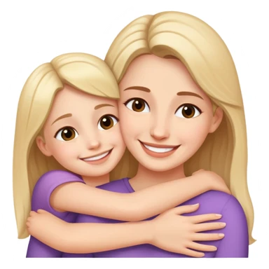 Hija abrazando a su madre  sticker