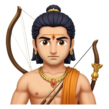 Arjun of Mahabharat with bow  sticker