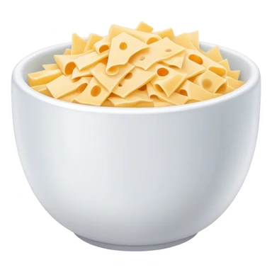 shredded white cheese in a bowl without circles sticker