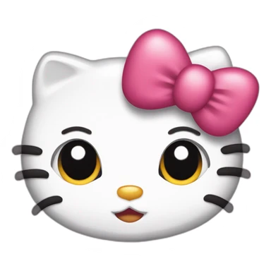 hello kitty with hearts eyes sticker
