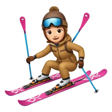 Un écureuil sur des skis sticker