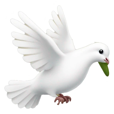 A white dove and an olive branch sticker