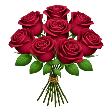 bouquet of burgundy roses  sticker