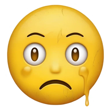 yellow super unbelievably tortured and sad emoji face  sticker