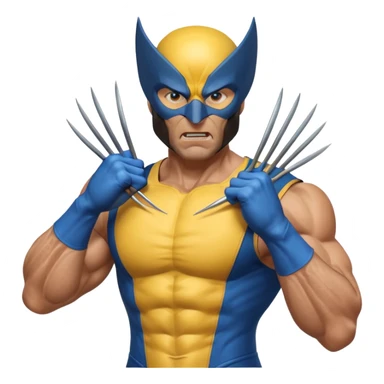 wolverine marvel superhero full mask upper body shot sticker