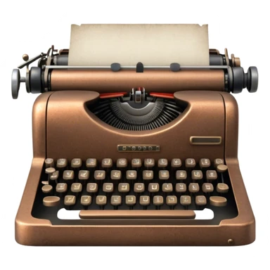Bronze vintage typewriter  sticker