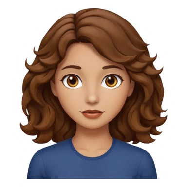 Mujer morena pelo ondulado sticker