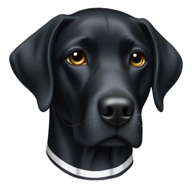 Black lab with white stripe on chest sticker
