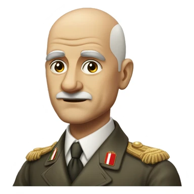 man that was president of italy during ww2, bald, no hat, serious face, lifted arm sticker