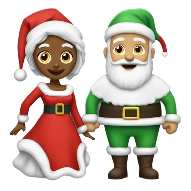 mrs claus and santa claus  sticker