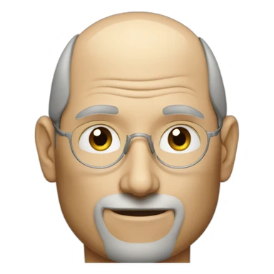 Head of Steve Jobs with Apple sticker