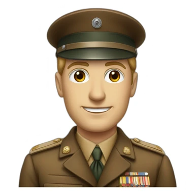 Husband of Eva Braun with brown military costum sticker