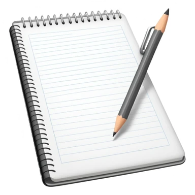 sketchbook with pencil
 sticker