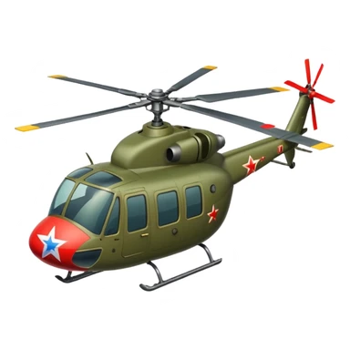 WW2 style helicopter with red star sticker